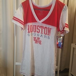 University of Houston Cougars Burnout V Neck XL
